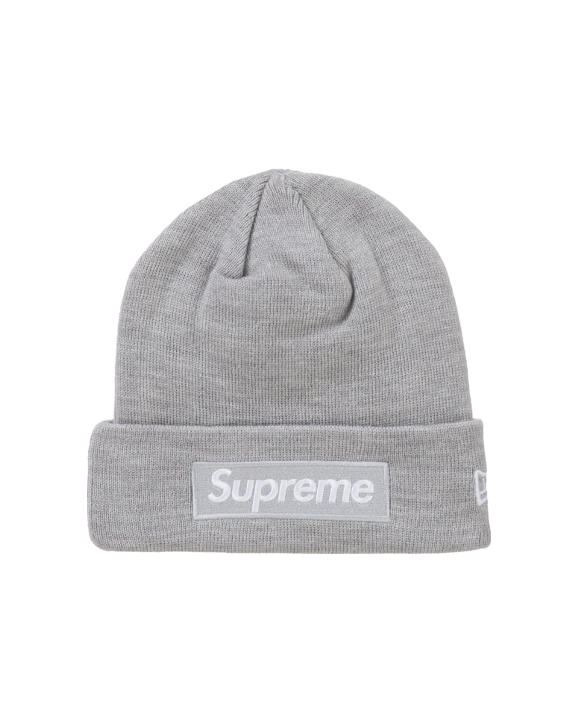 Supreme New Era Box Logo Beanie (FW24) Heather Grey