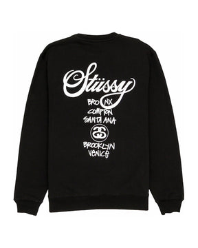 Stussy World Tour Crewneck Black