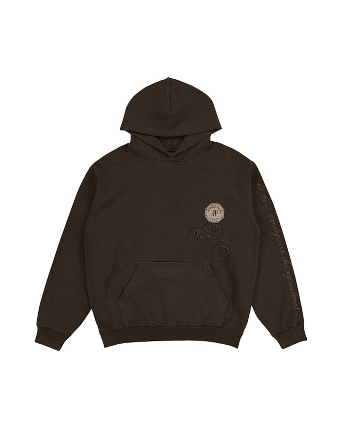 Travis Scott CJ x Audemars Piguet Emblem Hoodie Dark Brown