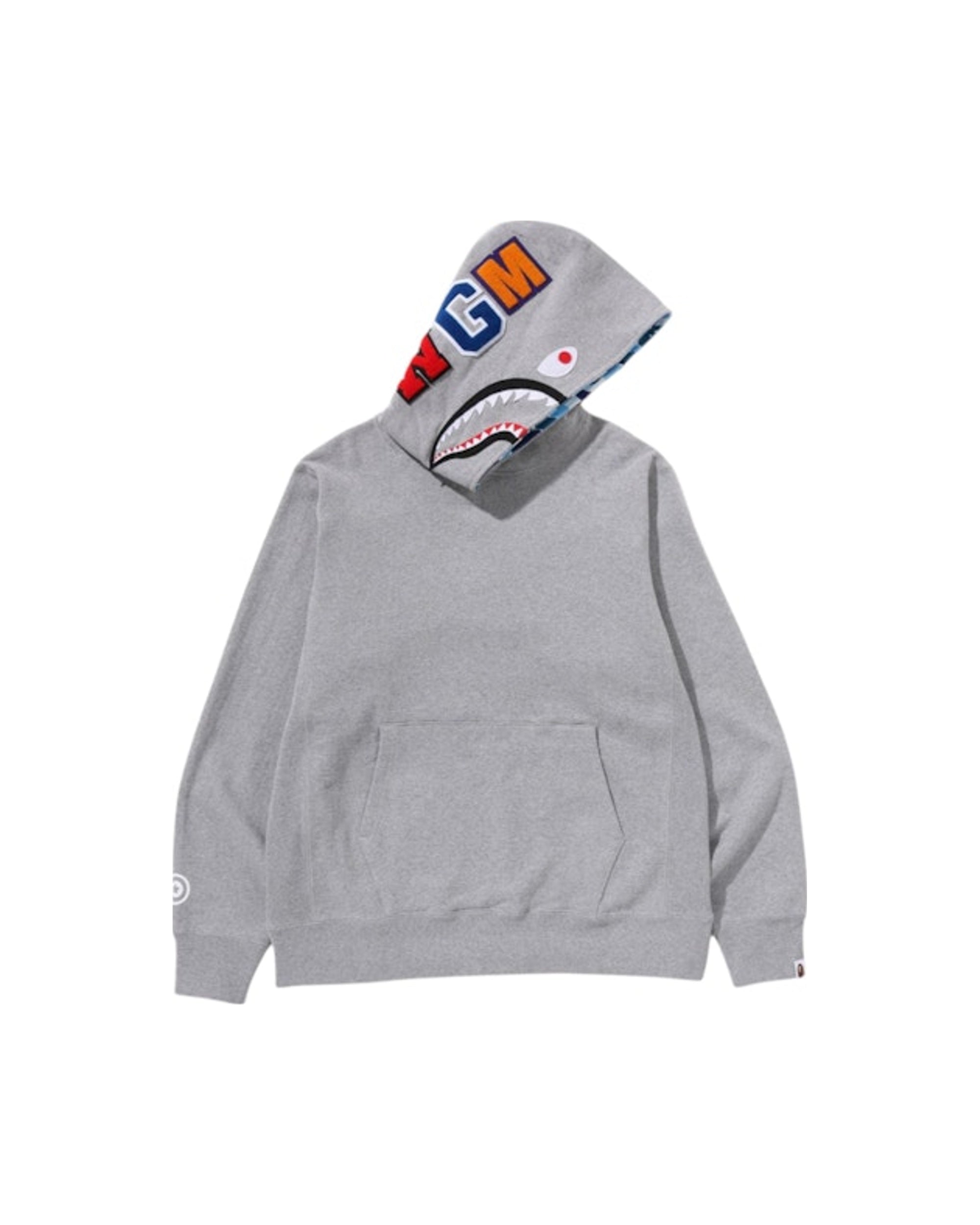 BAPE ABC Camo Shark Pullover Hoodie (SS25) Gray