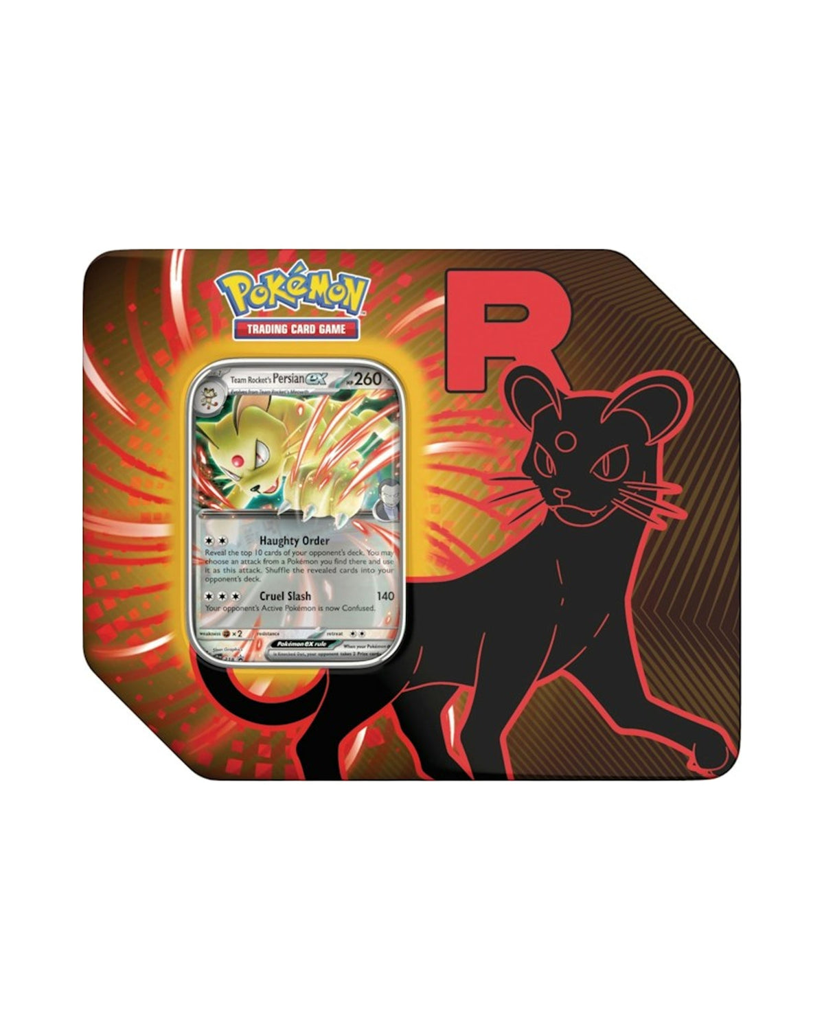 2025 Pokémon Team Rocket Persian Ex Tin Case (US)