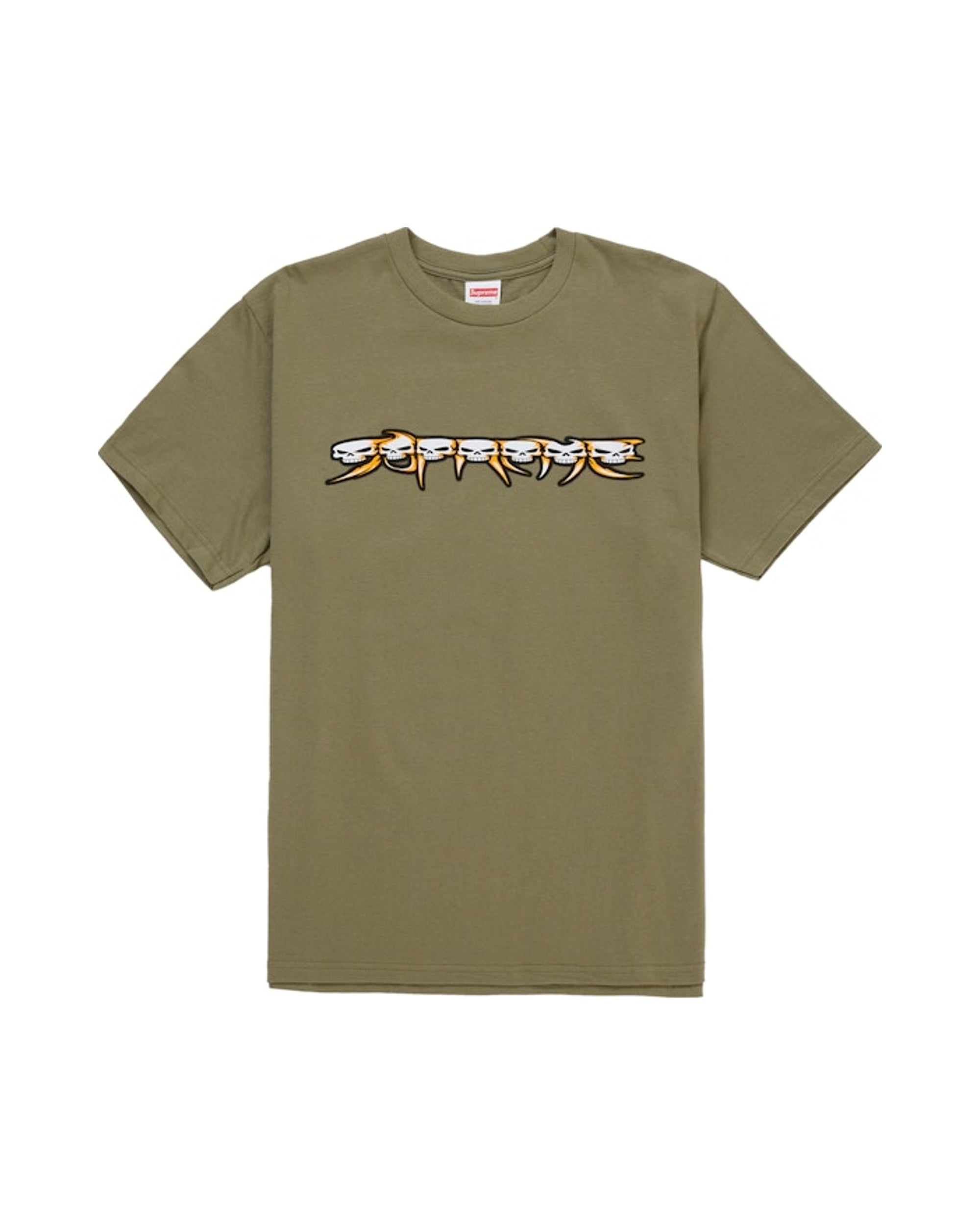 Supreme Skulls Spellout Tee Light Olive