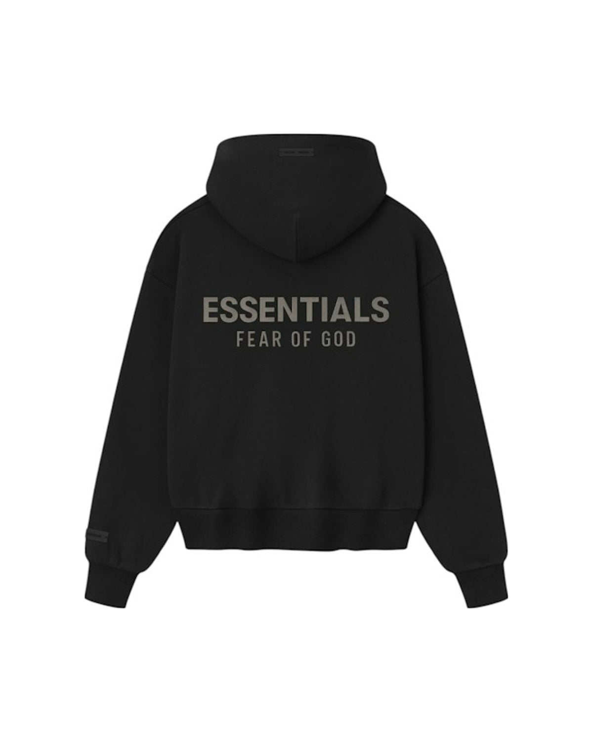 Fear of God Essentials Womens Classic Fleece Zip-Up Hoodie Jet Black