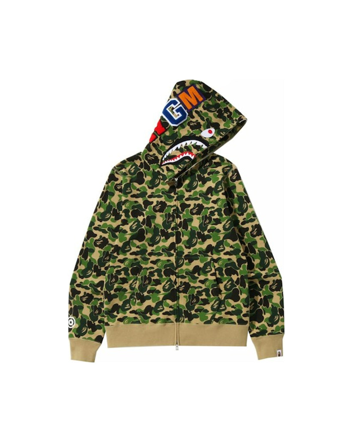 BAPE ABC Camo Shark Full Zip Hoodie Green