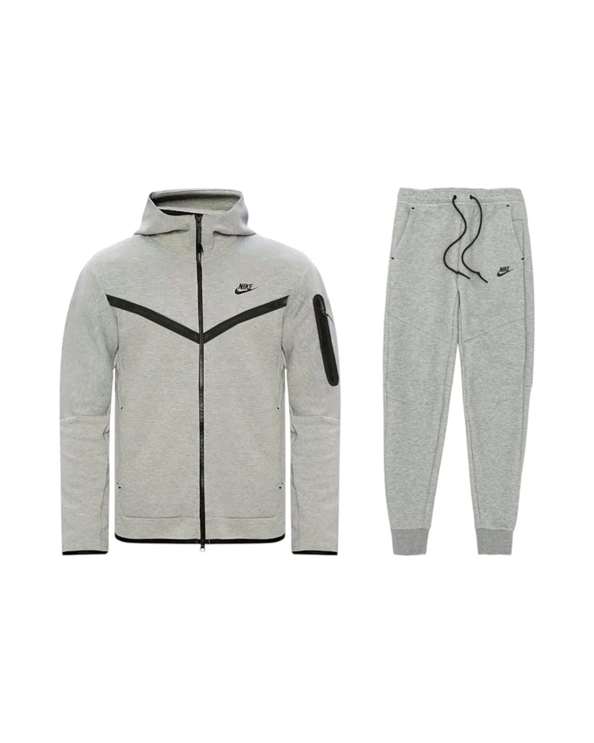 Nike Sportswear Tech Fleece Hoodie & Joggers Set (FW24) Dark Grey Heather/Black