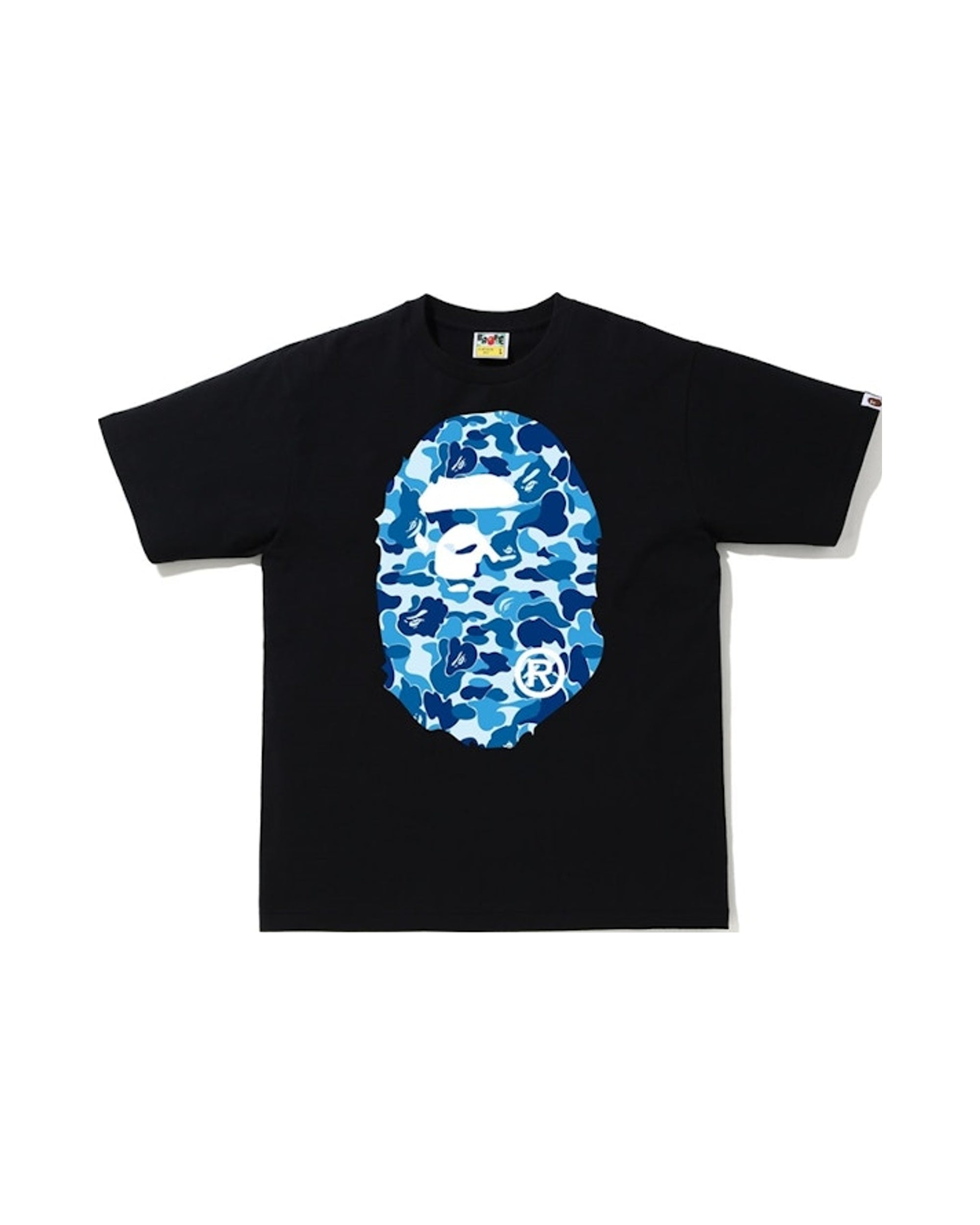 BAPE ABC Camo Big Ape Head Tee Black/Blue