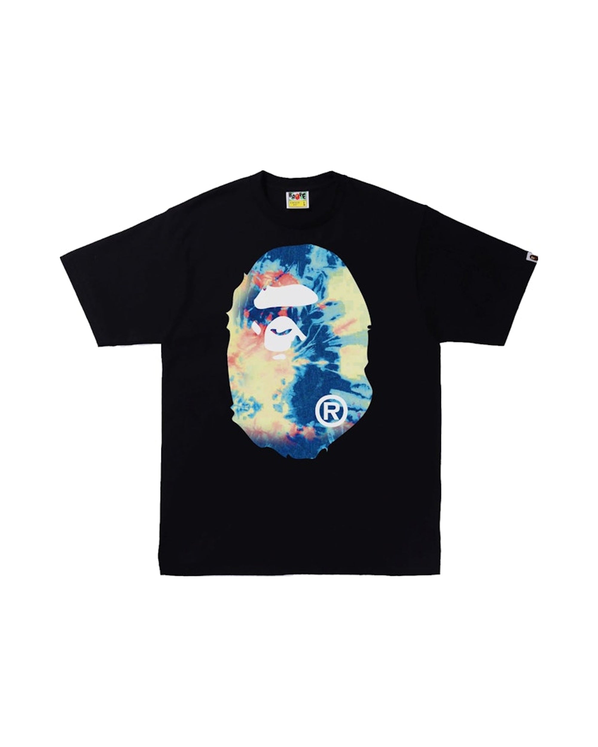 BAPE Tie Dye Big Ape Head Tee Black/Multi