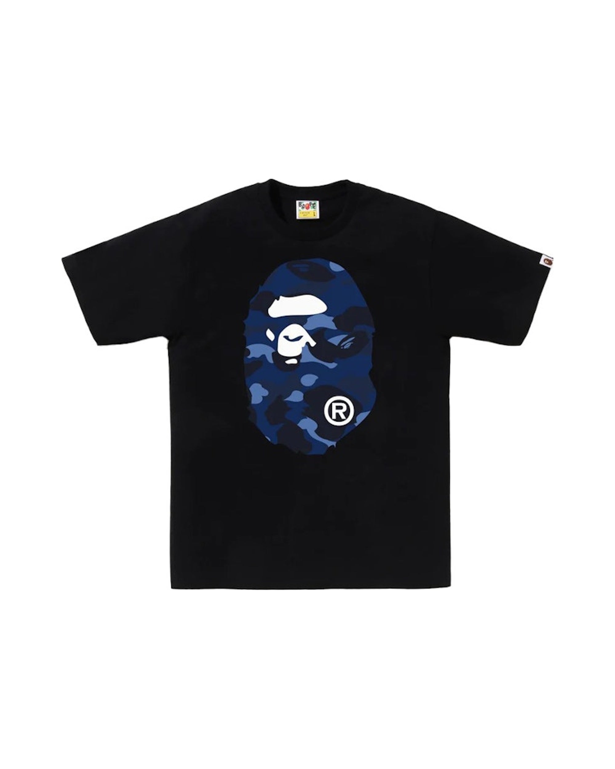 BAPE Color Camo Big Ape Head Tee Black/Navy