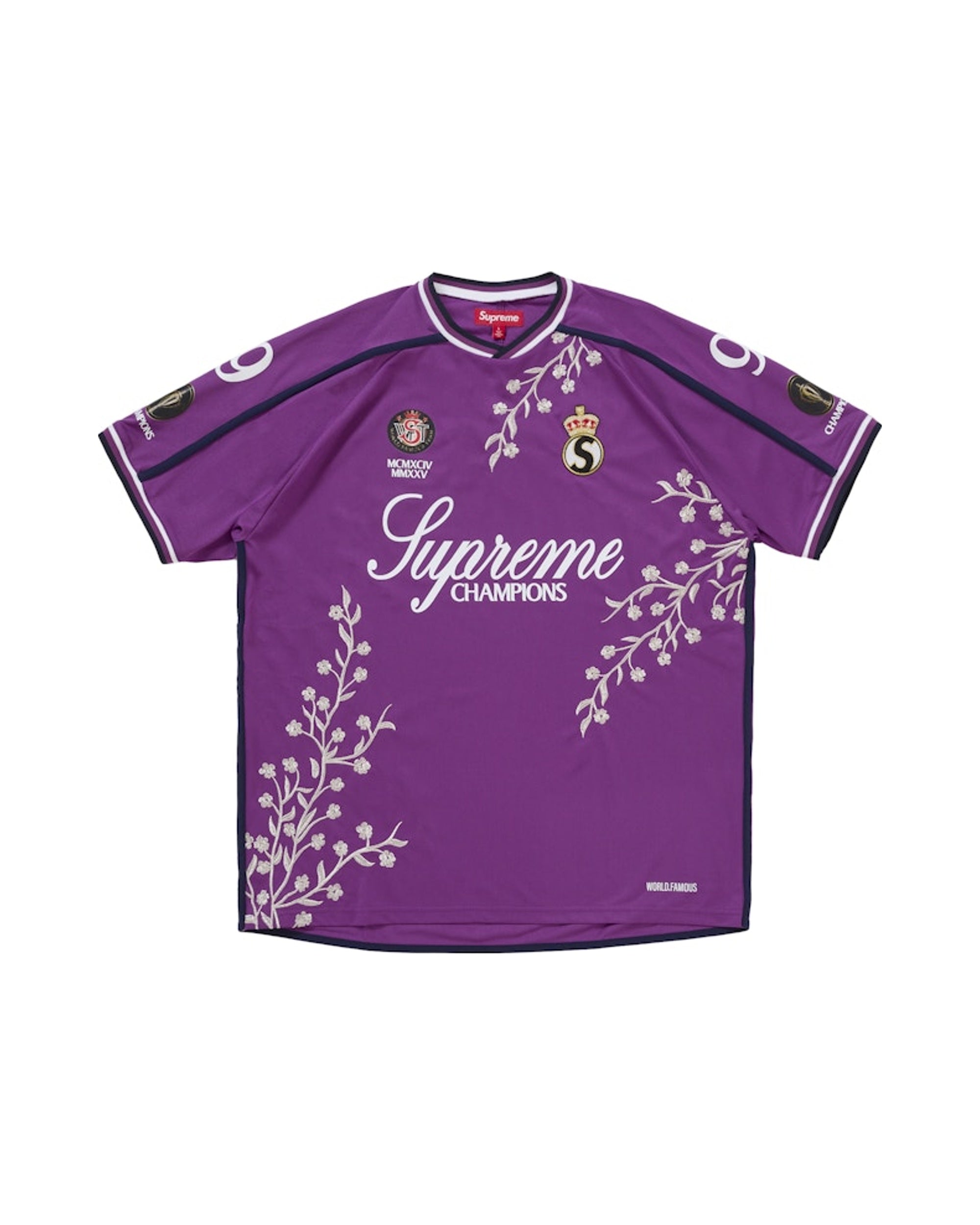 Supreme Floral Soccer Jersey Purple
