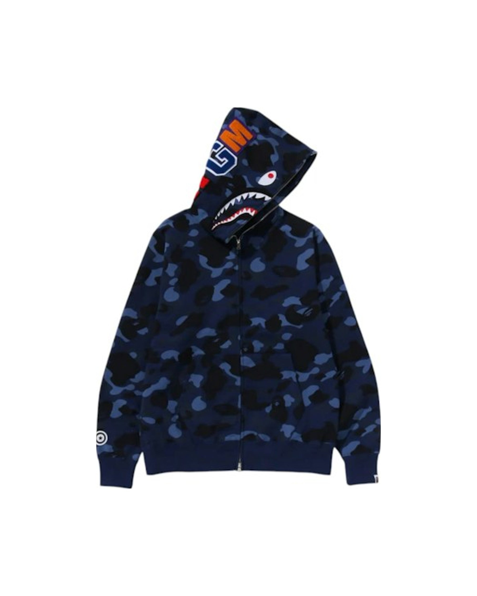 BAPE Color Camo Shark Full Zip Hoodie (FW24) Navy