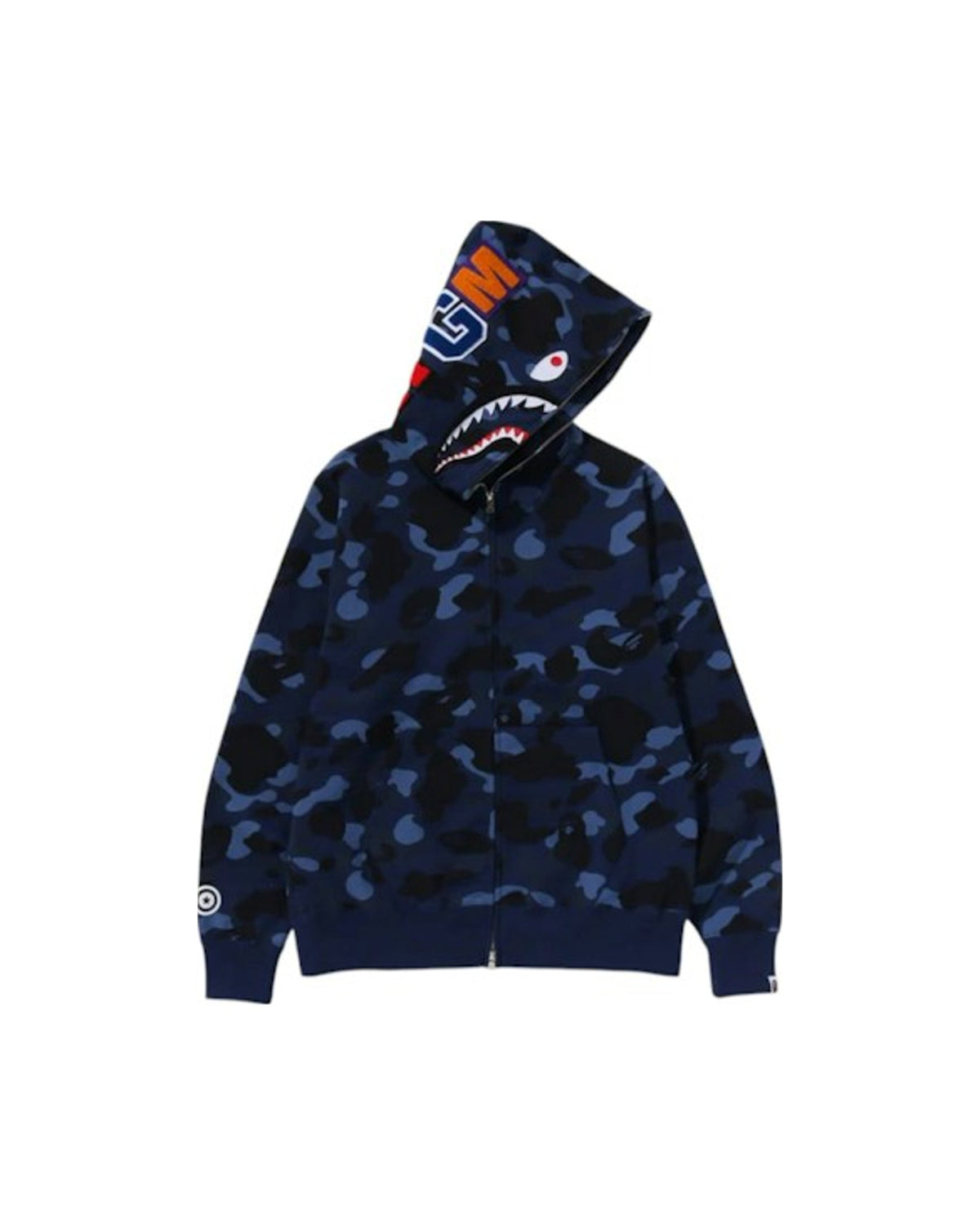 BAPE Color Camo Shark Full Zip Hoodie (FW24) Navy