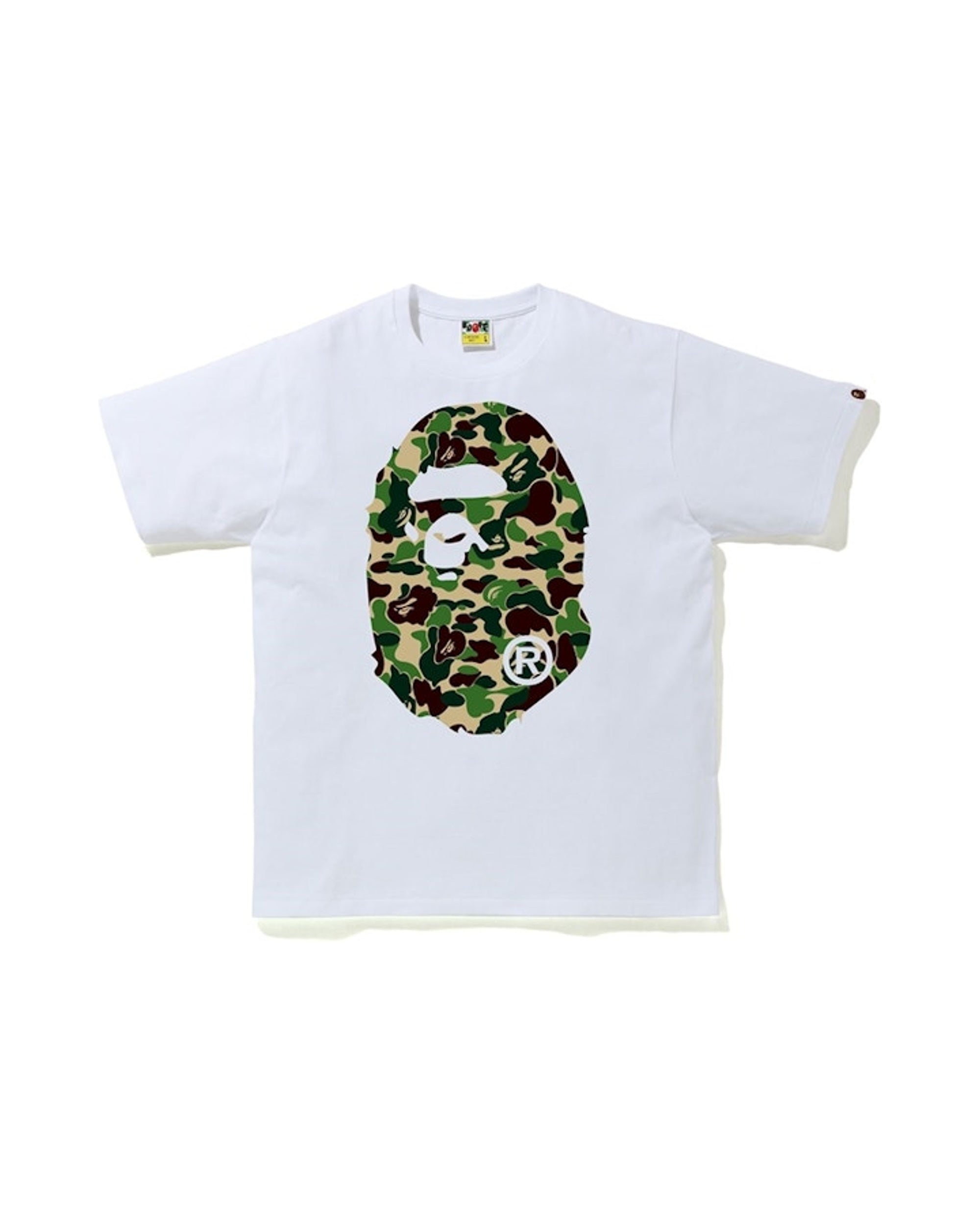 BAPE ABC Camo Big Ape Head Tee White/Green