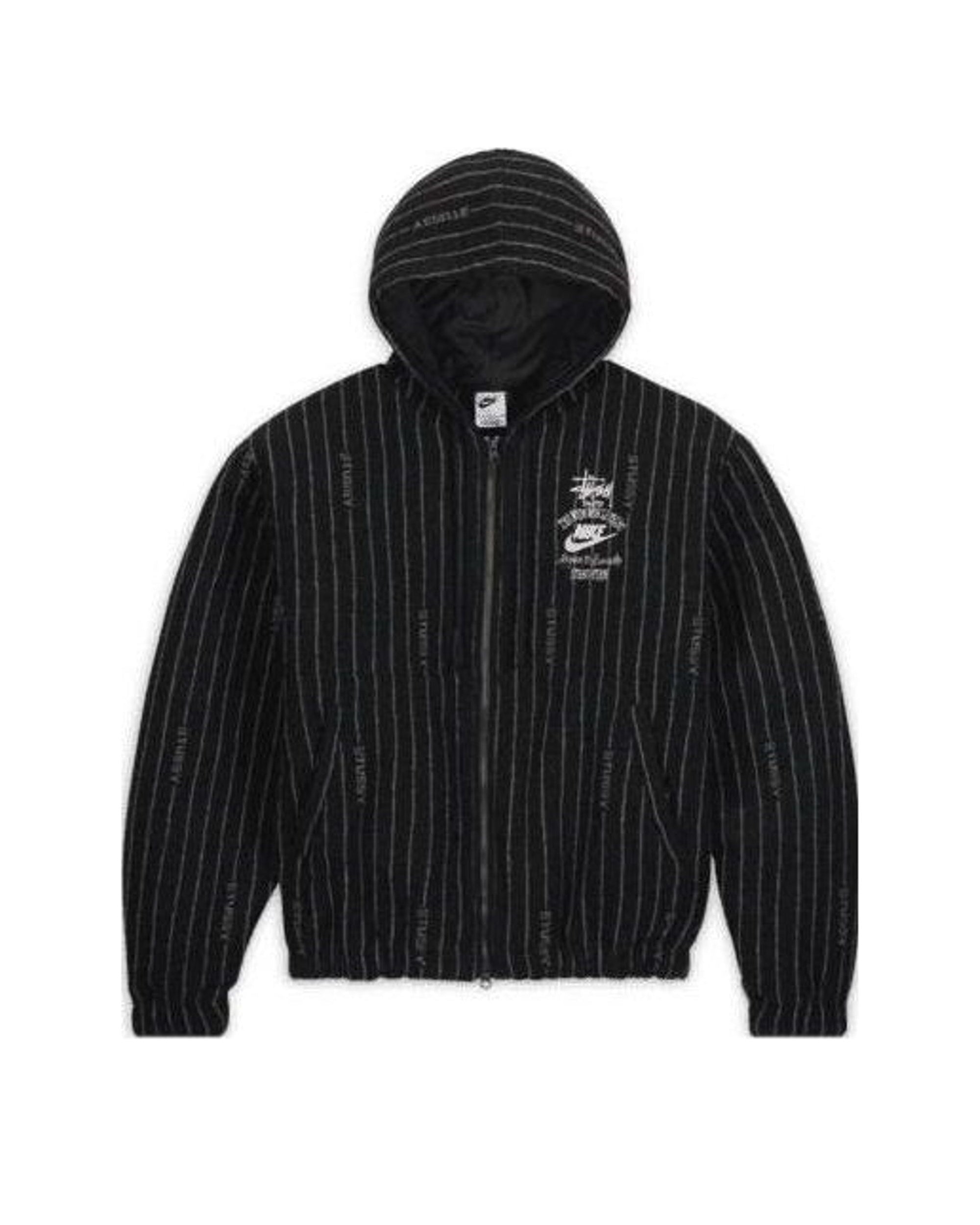 Nike x Stussy Striped Wool Jacket Black
