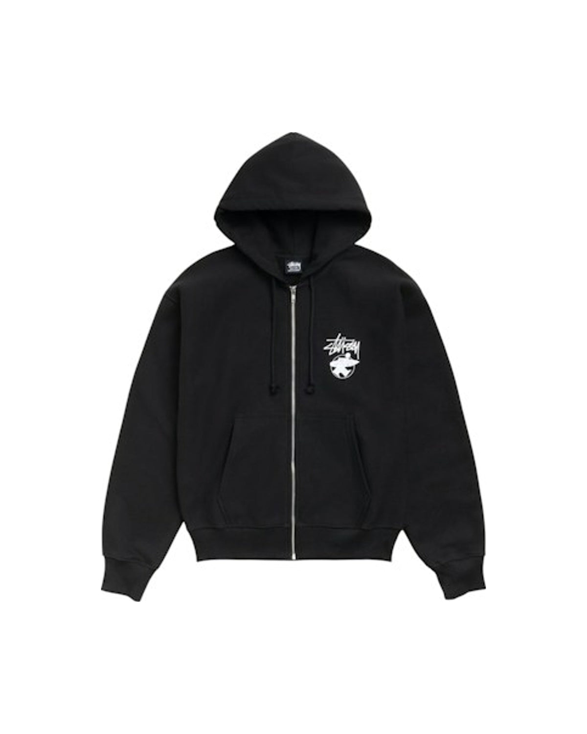 Stussy Long Haul Zip Hoodie Black
