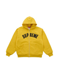 Supreme Arc Thermal Lined Zip Up Hooded Sweatshirt Yellow