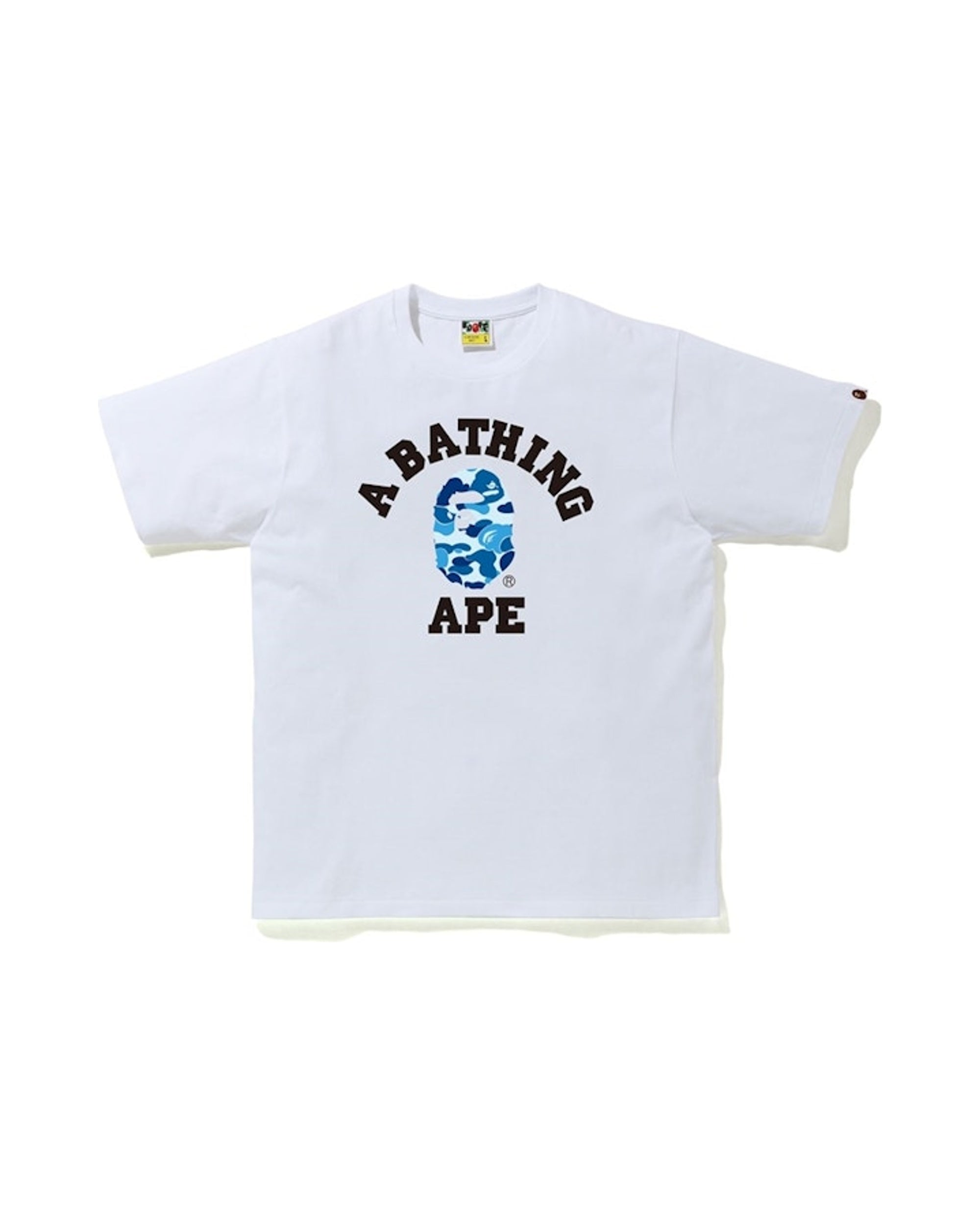 BAPE ABC Camo College Tee White/Blue