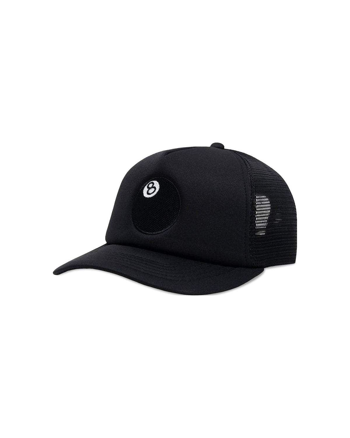 Stussy 8 Ball Trucker Cap Black
