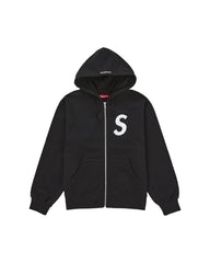Supreme S Logo Zip Up Hooded Sweatshirt (FW25) Black