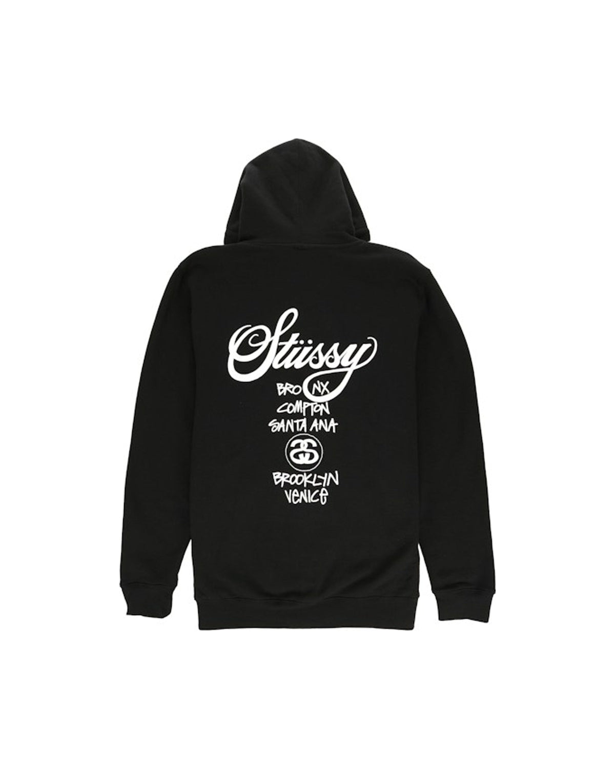 Stussy World Tour Zip Hoodie Black