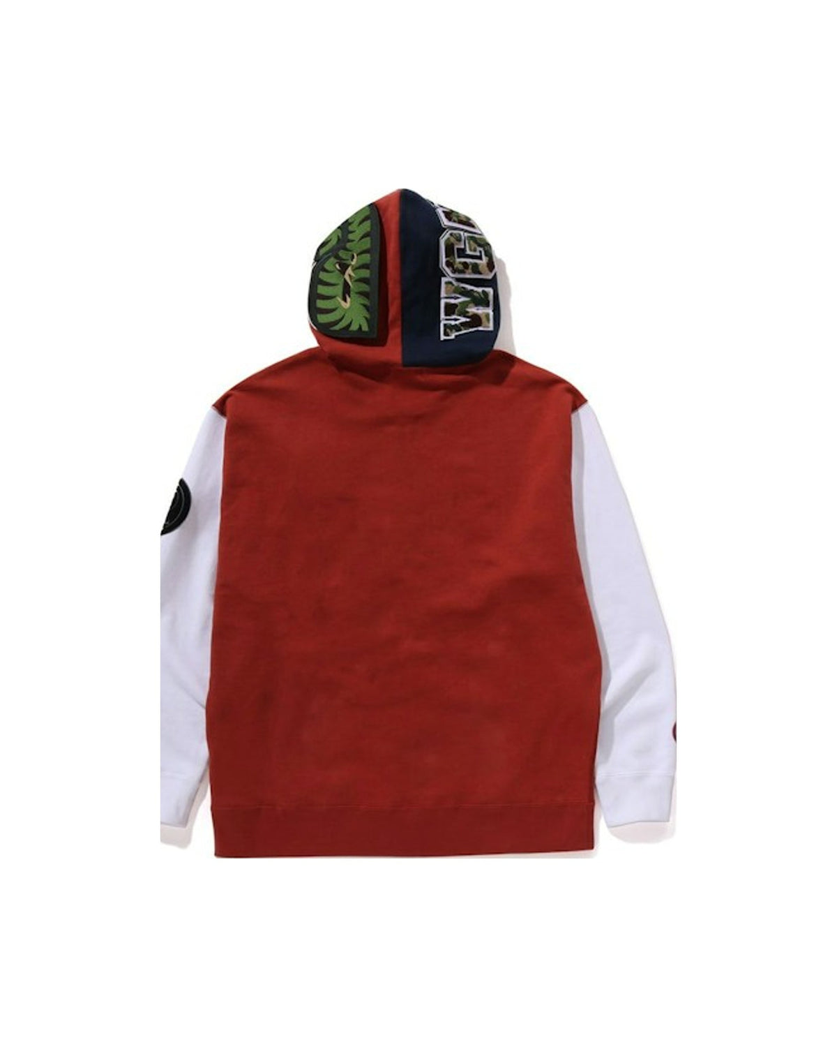 BAPE Shark Full Zip France Hoodie Burgundy