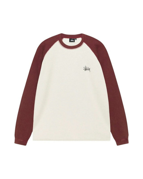 Stussy Thermal 2 Tone Raglan Shirt White
