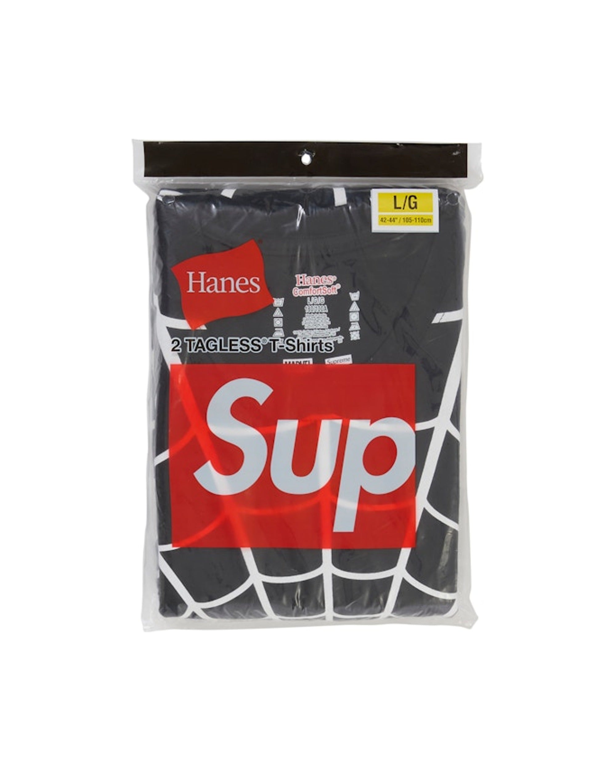 Supreme Hanes Spider-Man Tagless Tees (2 Pack) Black - pakke
